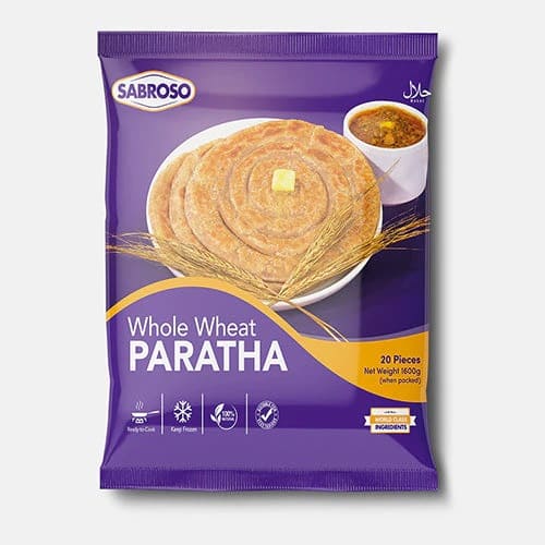 SABROSO WHOLE WHEAT PARHATA 20PCS